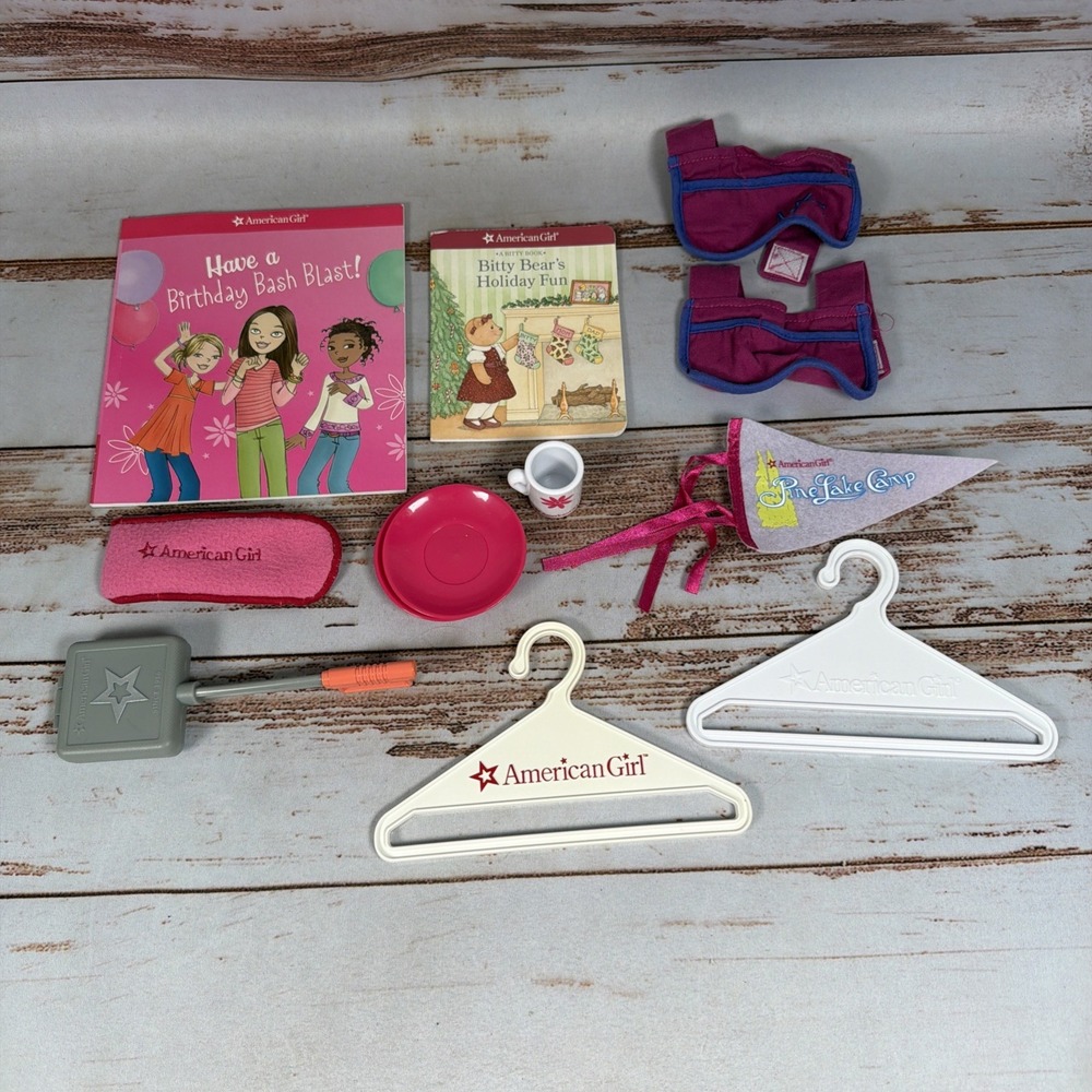 American Girl Pleasant Co Doll Books Hangers & Accessories Lot of 12 18" Dolls